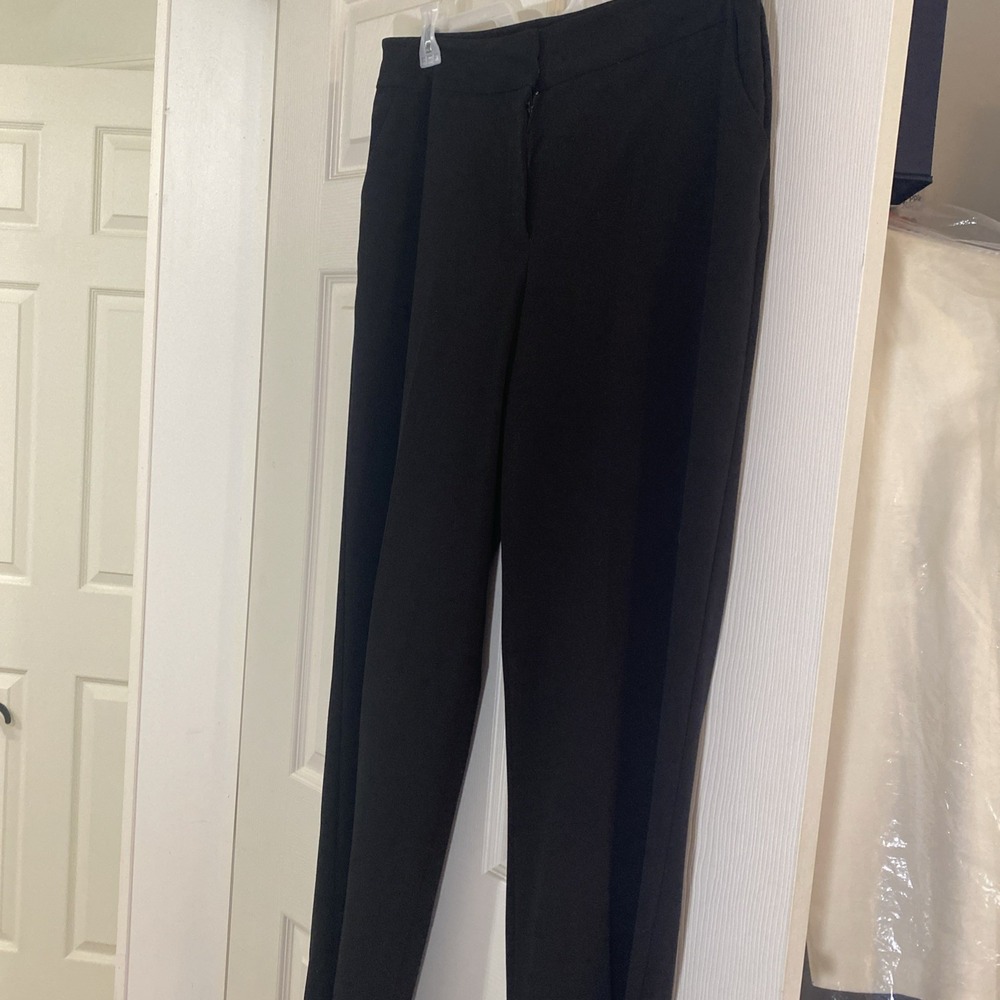 Investments black slacks 14L Front Zip Stretch Career